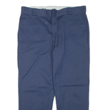DICKIES Mens Trousers Blue Regular Tapered W38 L29