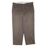 DICKIES Mens Trousers Brown Regular Tapered W38 L27