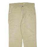 CARHARTT Mens Trousers Beige Regular Tapered W36 L32