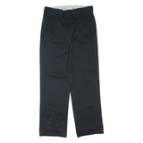 DICKIES Mens Trousers Black Regular Straight W32 L32