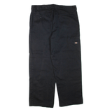 DICKIES Mens Trousers Black Regular Straight W38 L30