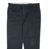 DICKIES Mens Trousers Black Regular Tapered W40 L28