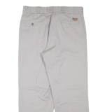 DICKIES Mens Trousers Grey Regular Straight W36 L30