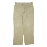 DICKIES Mens Trousers Beige Regular Straight W34 L30