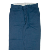 DICKIES Mens Trousers Blue Regular Tapered W36 L27