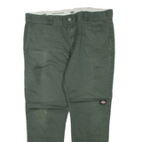 DICKIES Mens Trousers Green Regular Skinny W38 L30