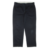 DICKIES Mens Trousers Black Regular Straight W38 L30