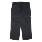 DICKIES Cargo Mens Trousers Black Regular Straight W38 L32