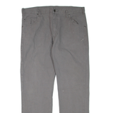 DICKIES Mens Trousers Grey Regular Straight W36 L32
