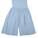 HARTSVILLE Womens Jumpsuit Blue Straight Denim L