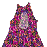 BASIC EDITIONS Womens Playsuit Pink Floral Wide-Leg Viscose L