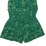 ALBERTO FABIANI Womens Playsuit Green Floral Wide-Leg M