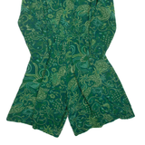 ALBERTO FABIANI Womens Playsuit Green Floral Wide-Leg M