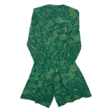 ALBERTO FABIANI Womens Playsuit Green Floral Wide-Leg M