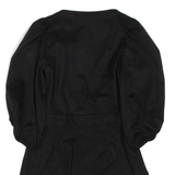 ZARA Belted Womens Playsuit Black Wide-Leg S