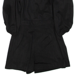 ZARA Belted Womens Playsuit Black Wide-Leg S