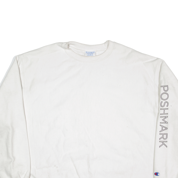 CHAMPION Reverse Weave Sweatshirt White Mens 2XL