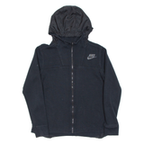 NIKE Mens Black Hoodie Full Zip S