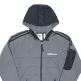 ADIDAS Mens Grey Hoodie Full Zip XS
