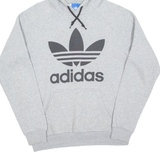ADIDAS Mens Grey Hoodie S