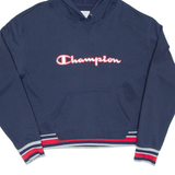CHAMPION Womens Blue Hoodie 2XL