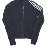 ADIDAS Womens Black Hoodie Full Zip S