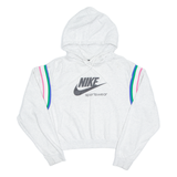 NIKE Cropped Womens Grey Hoodie XS