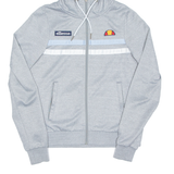 ELLESSE Womens Grey Hoodie Full Zip UK 8