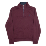 NAUTICA Mens Sweatshirt Maroon 1/4 Zip S