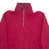 NAUTICA Mens Sweatshirt Red 1/4 Zip M