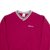 WILSON Womens Sweatshirt Pink V-Neck XL