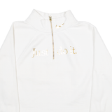 NIKE Cropped Womens Sweatshirt White High Neck XS