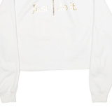 NIKE Cropped Womens Sweatshirt White High Neck XS