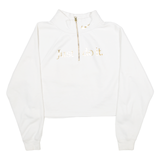 NIKE Cropped Womens Sweatshirt White High Neck XS