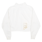 NIKE Cropped Womens Sweatshirt White High Neck XS