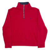 NAUTICA Mens Sweatshirt Red 1/4 Zip M