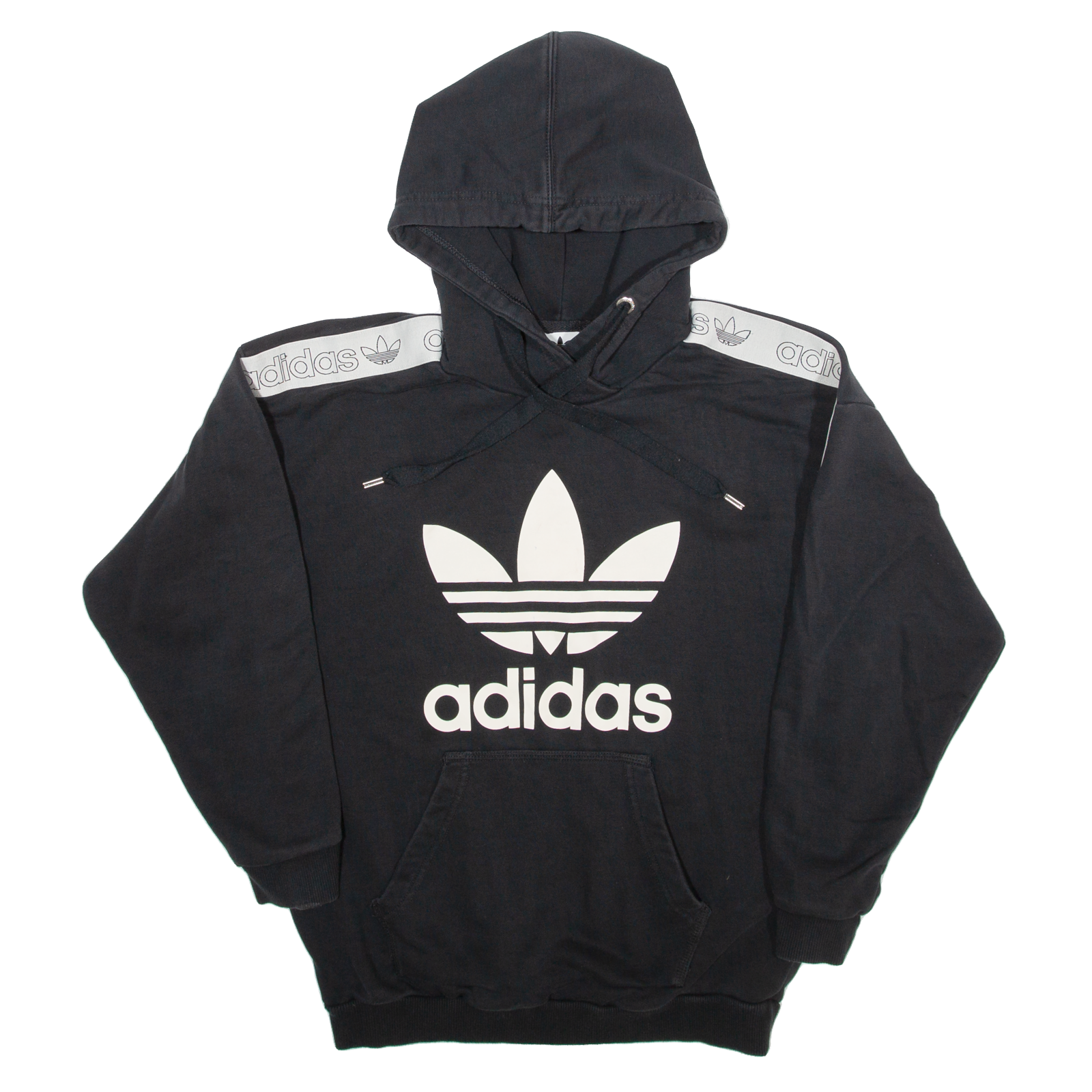 ADIDAS Womens Black Hoodie UK 10