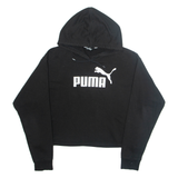 PUMA Cropped Womens Black Hoodie M