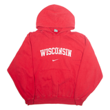 NIKE Wisconsin Mens Red Hoodie USA XL