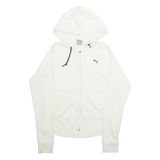 PUMA Womens Cream Hoodie Full Zip L