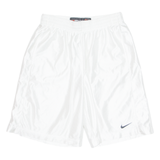 NIKE Basketball Mens Sports Shorts White Relaxed L W30