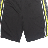REEBOK Mens Sports Shorts Black Relaxed L W34
