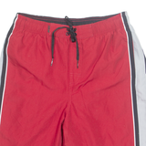 NIKE Mesh Lined Mens Swimming Shorts Red Relaxed M W30