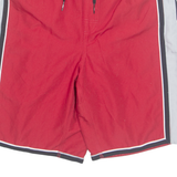 NIKE Mesh Lined Mens Swimming Shorts Red Relaxed M W30