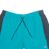 CHAMPION Mesh Lined Mens Swimming Shorts Green Relaxed XL W36