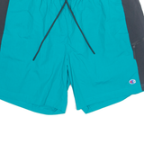 CHAMPION Mesh Lined Mens Swimming Shorts Green Relaxed XL W36