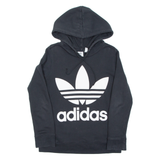 ADIDAS Womens Black Hoodie UK 10