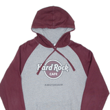 HARD ROCK CAFE Amsterdam Mens Maroon Hoodie L