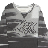 CALVIN KLEIN JEANS Abstract Mens Sweatshirt Grey Crew Neck S