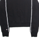 CHAMPION Womens Sweatshirt Black Crew Neck S